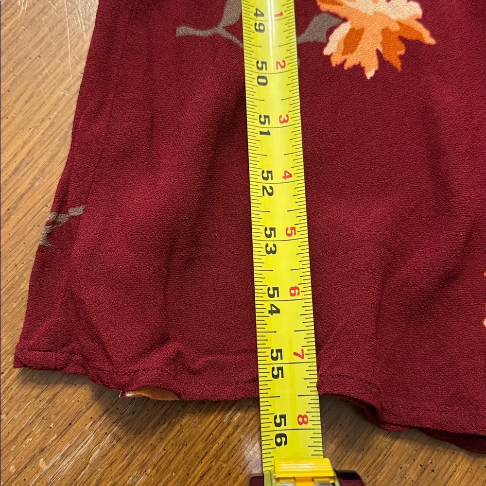 Reformation Santiago Floral Boho Dress Auburn Drape Neck Dramatic Slit Size XS - Picture 9 of 15